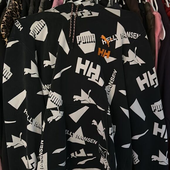 Helly Hansen X Puma Black White Hoodie - Picture 1 of 4